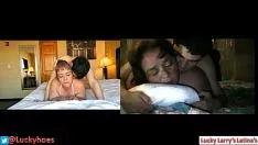Play Pupa on the muzzle of a very thin blonde young woman who has weakness at