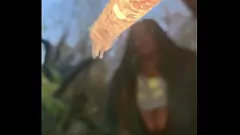 Afspelen Black Witch's Cursed Pussy: Outdoor Milf Fucking & Creampie